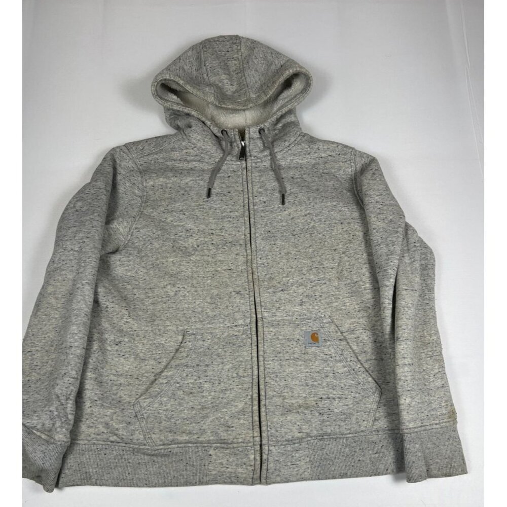 Carhartt Kids Large 12 14 Heather Gray Full Zip Hooded Sweatshirt Durable 12/14